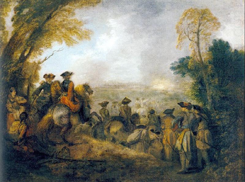 WATTEAU, Antoine On the March china oil painting image
